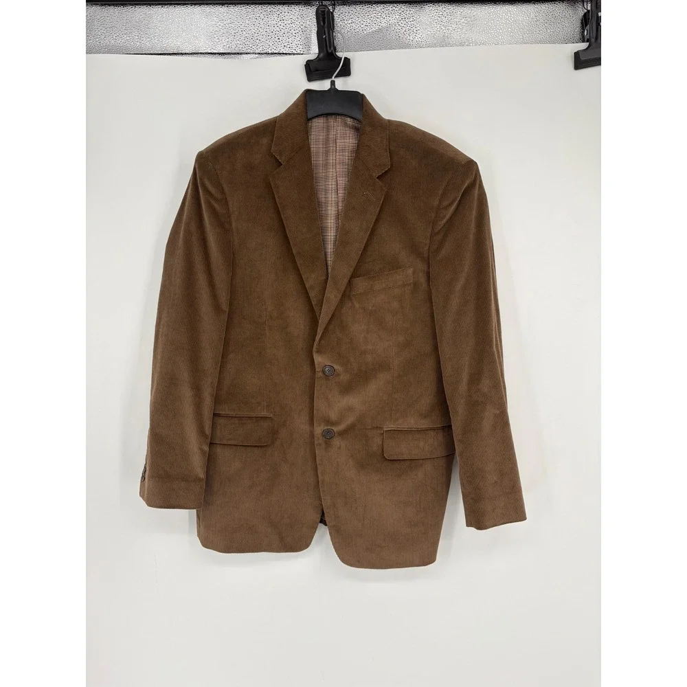 Saddlebred Sport Coat Mens 40S Brown Corduroy Two Button Blazer Classic